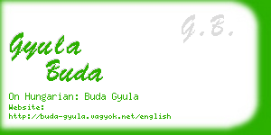 gyula buda business card